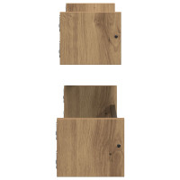 Produktbild för Vägg hylla Väggmonterad 2 pcs Artisan Ek 60 x 16 x 14 cm