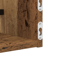 Produktbild för Vägg hylla Väggmonterad 2 pcs Gammalt trä 80 x 16 x 14 cm
