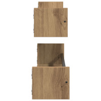 Produktbild för Vägg hylla Väggmonterad 2 pcs Artisan Ek 80 x 16 x 14 cm