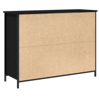 Produktbild för Sideboard Svart Ek 100 x 35 x 75 cm