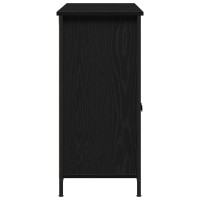 Produktbild för Sideboard Svart Ek 100 x 35 x 75 cm