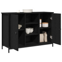 Produktbild för Sideboard Svart Ek 100 x 35 x 70 cm