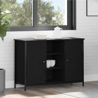 Produktbild för Sideboard Svart Ek 100 x 35 x 70 cm