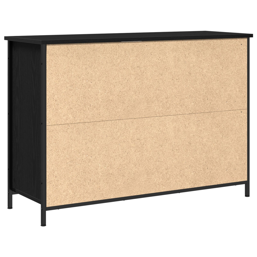 Produktbild för Sideboard Svart Ek 100 x 35 x 70 cm