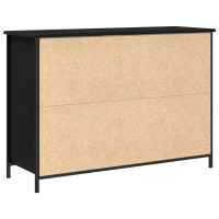 Produktbild för Sideboard Svart Ek 100 x 35 x 70 cm