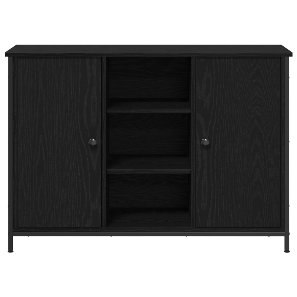 Produktbild för Sideboard Svart Ek 100 x 35 x 70 cm