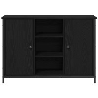 Produktbild för Sideboard Svart Ek 100 x 35 x 70 cm