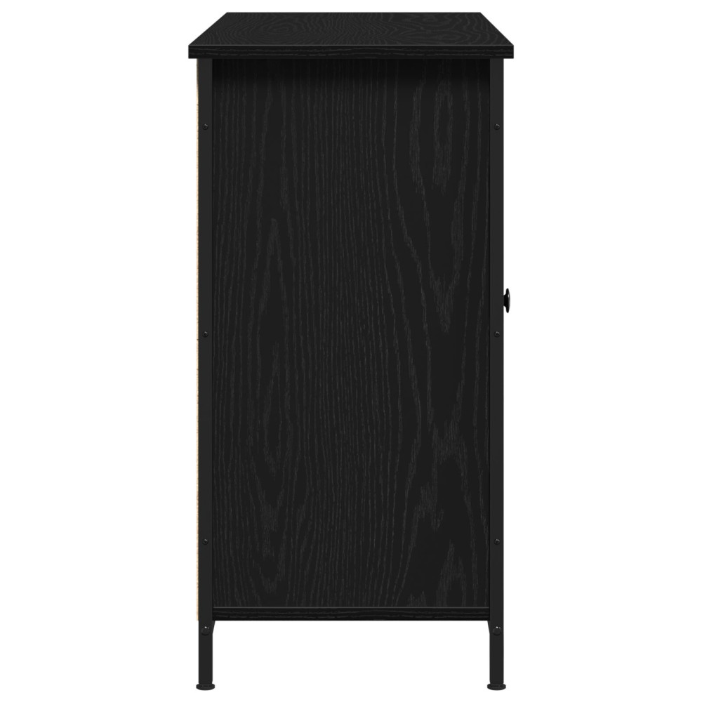 Produktbild för Sideboard Svart Ek 100 x 35 x 70 cm