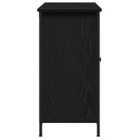 Produktbild för Sideboard Svart Ek 100 x 35 x 70 cm