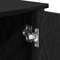 Produktbild för Sideboard Svart Ek 100 x 35 x 70 cm