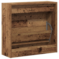Produktbild för Skoskåp med hylla Gammalt trä 60 x 21 x 57 cm Konstruerat trä