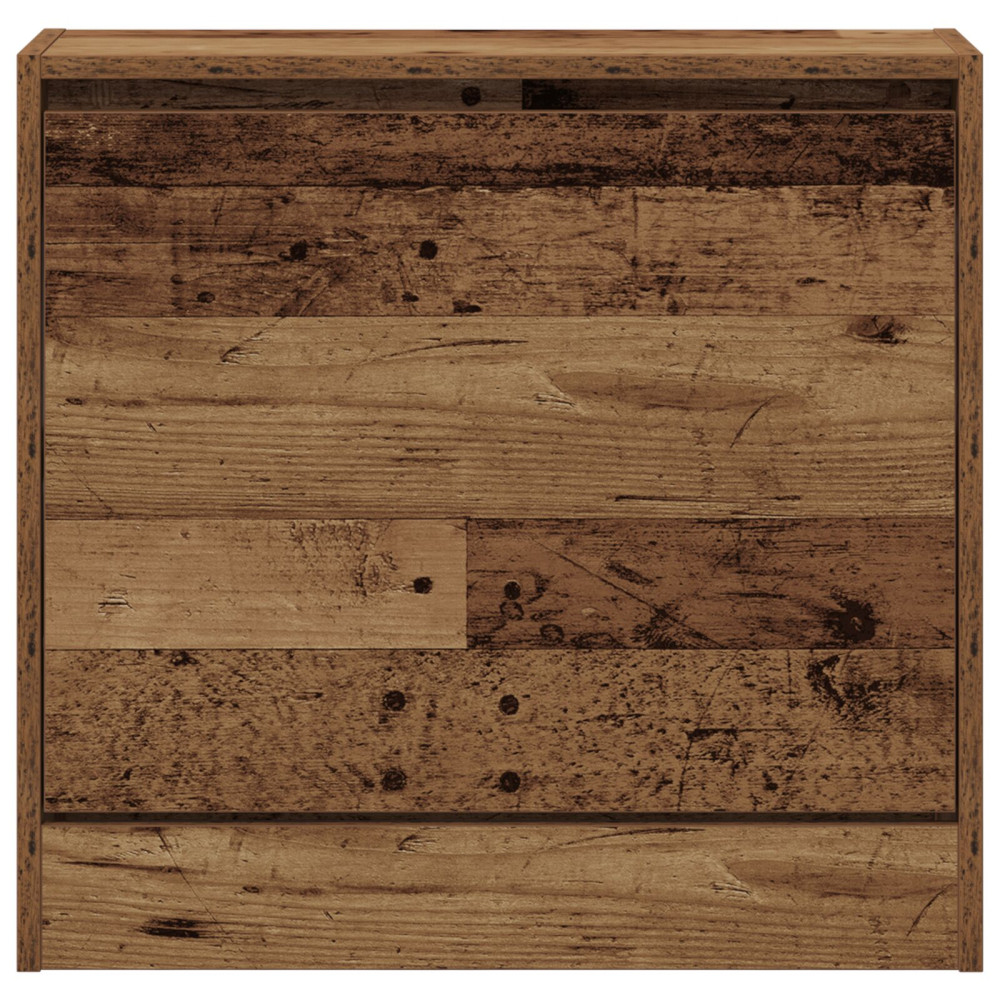 Produktbild för Skoskåp med hylla Gammalt trä 60 x 21 x 57 cm Konstruerat trä