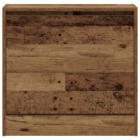 Produktbild för Skoskåp med hylla Gammalt trä 60 x 21 x 57 cm Konstruerat trä