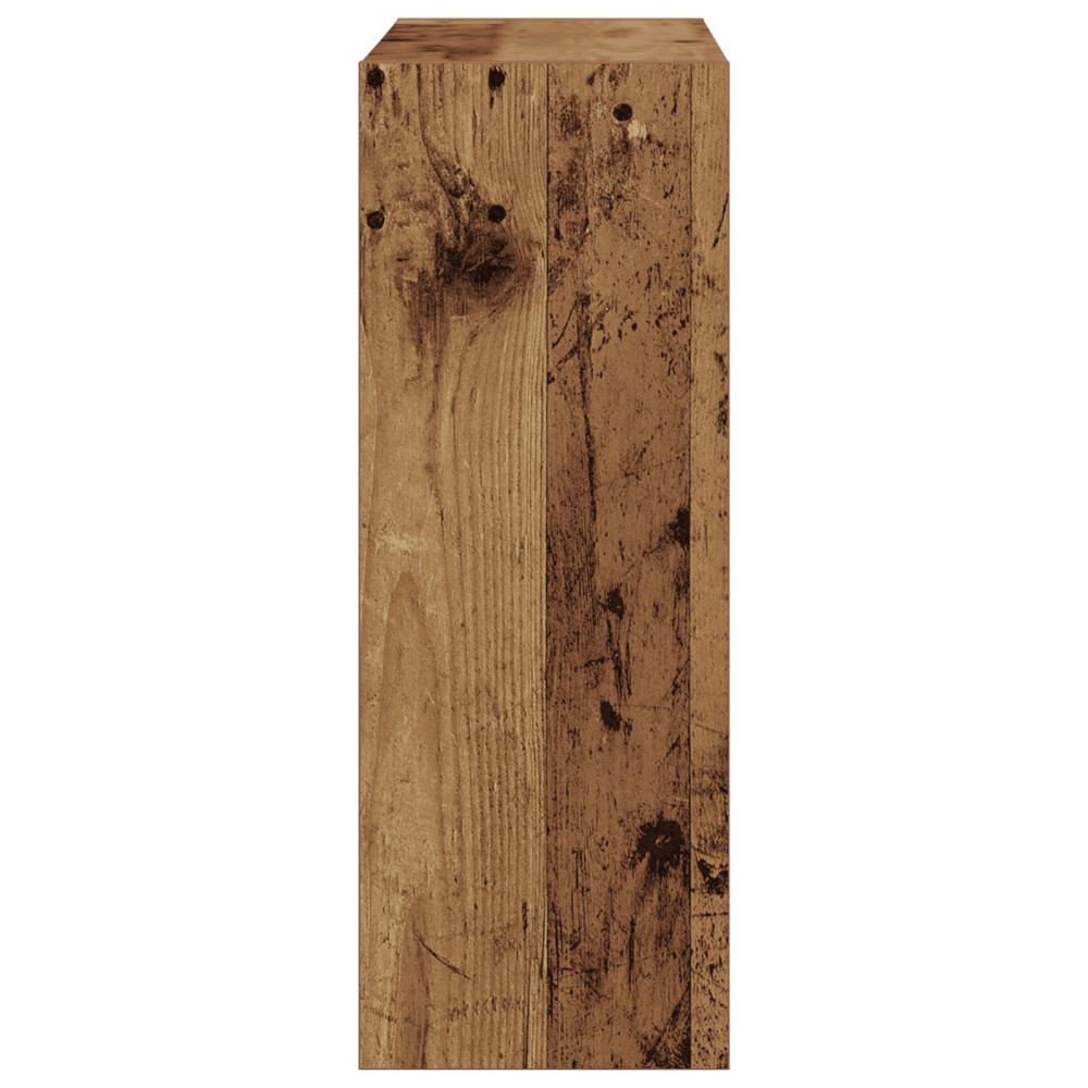 Produktbild för Skoskåp med hylla Gammalt trä 60 x 21 x 57 cm Konstruerat trä