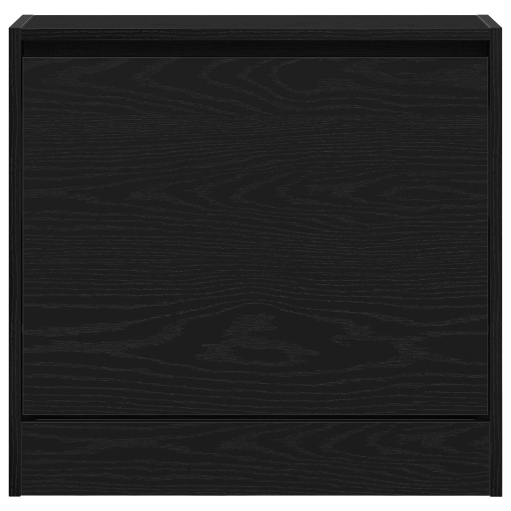 Produktbild för Skoskåp med hylla Svart Ek 60 x 21 x 57 cm Konstruerat trä