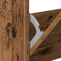 Produktbild för Skoskåp med dörr Gammalt trä 80 x 21 x 125,5 cm Konstruerat trä