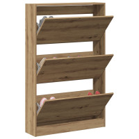 Produktbild för Skoskåp med hylla Artisan Ek 80 x 21 x 125,5 cm Konstruerat trä
