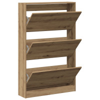 Produktbild för Skoskåp med hylla Artisan Ek 80 x 21 x 125,5 cm Konstruerat trä