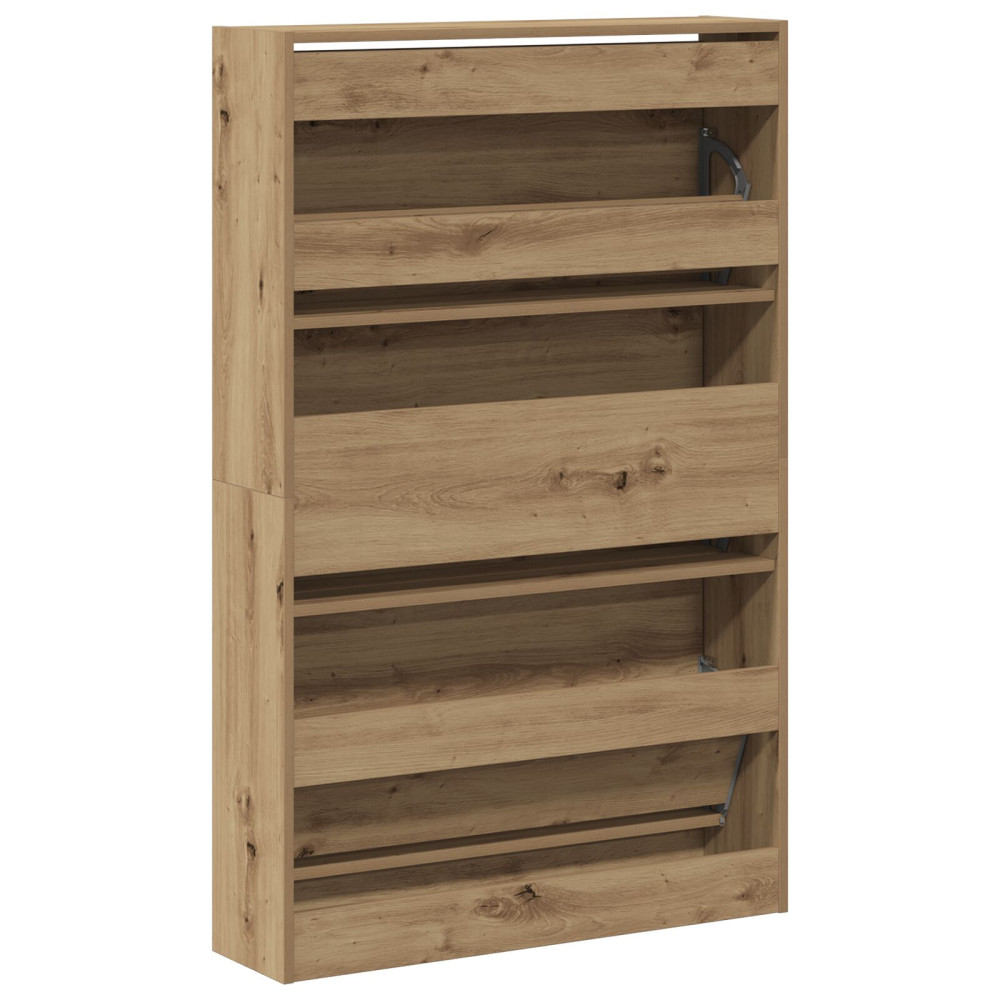 Produktbild för Skoskåp med hylla Artisan Ek 80 x 21 x 125,5 cm Konstruerat trä
