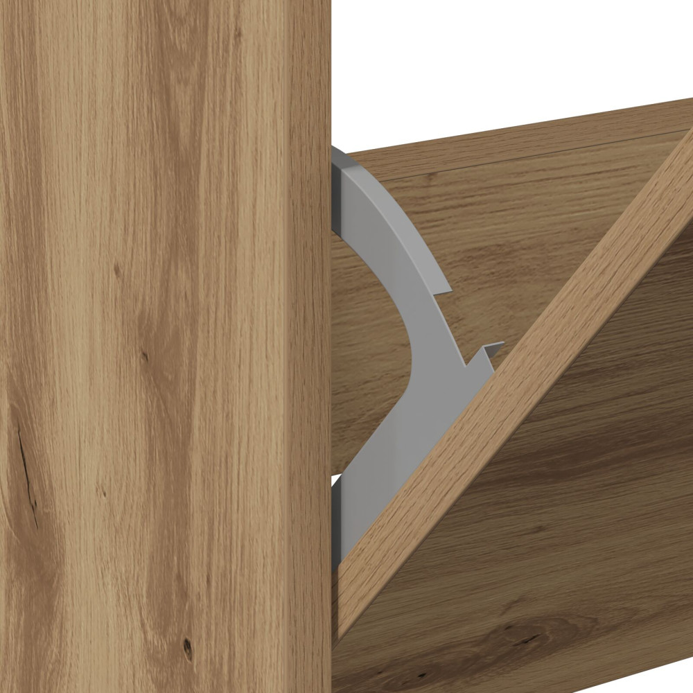 Produktbild för Skoskåp med hylla Artisan Ek 80 x 21 x 125,5 cm Konstruerat trä