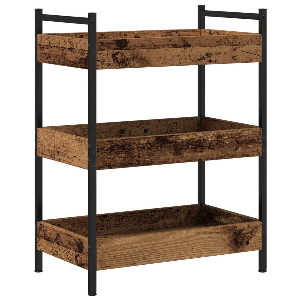 Produktbild för Köksvagn Gammalt trä 50 x 30 x 70 cm Konstruerat trä