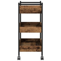 Produktbild för Köksvagn Gammalt trä 50 x 30 x 70 cm Konstruerat trä