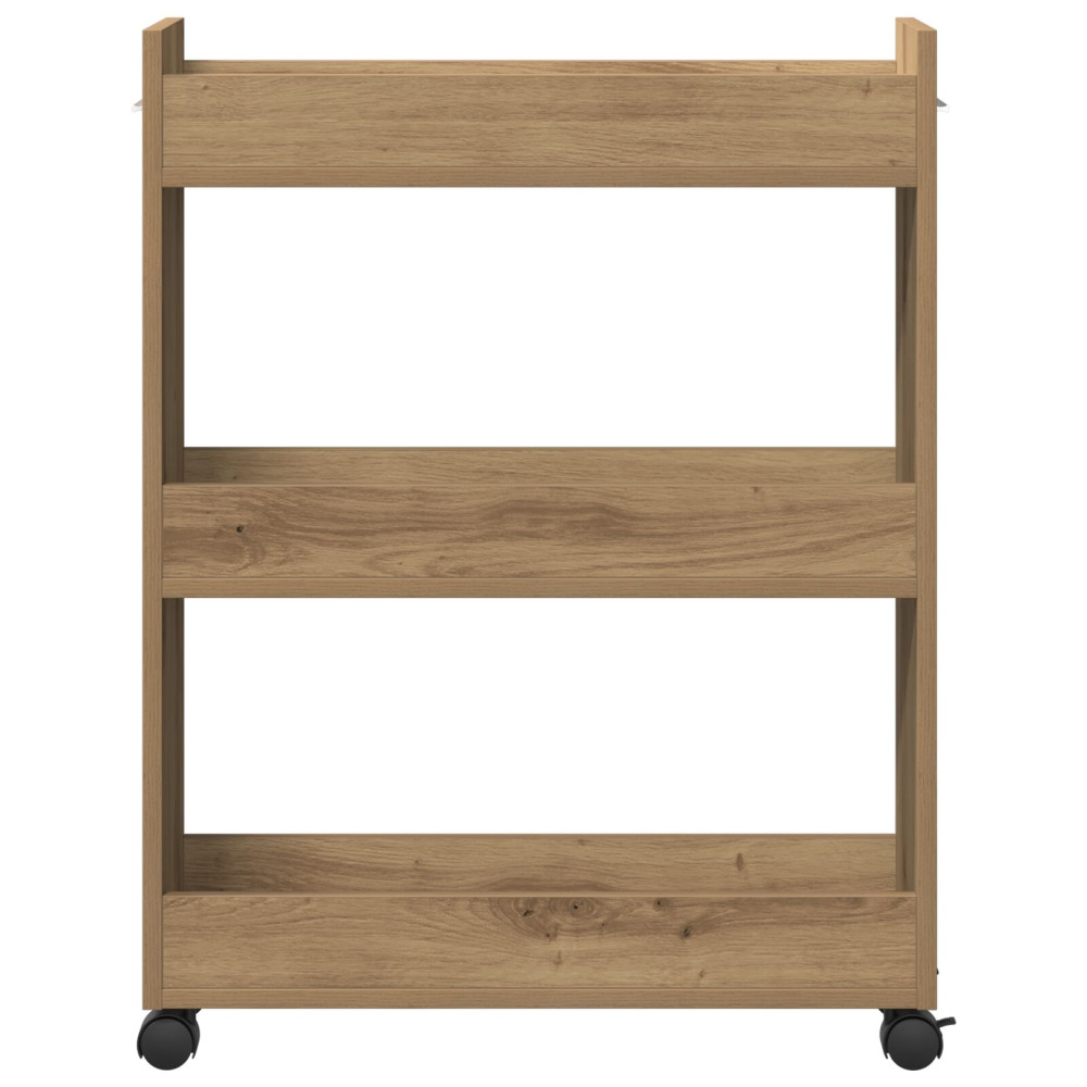 Produktbild för Skåp med hjul Artisan Ek 60 x 22 x 79 cm