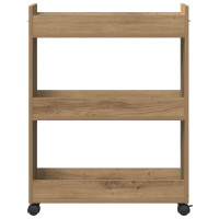 Produktbild för Skåp med hjul Artisan Ek 60 x 22 x 79 cm