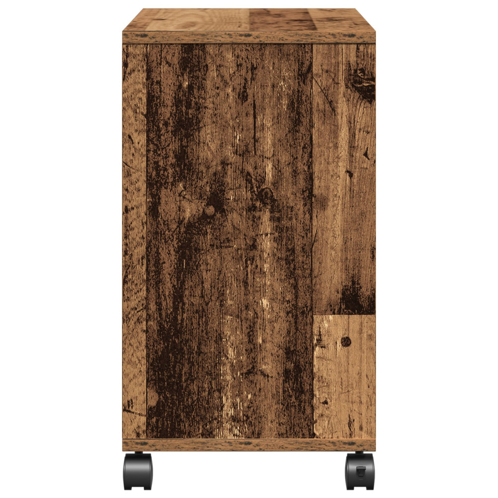 Produktbild för Sidobord med hylla Gammalt trä 50 x 30 x 55 cm Konstruerat trä