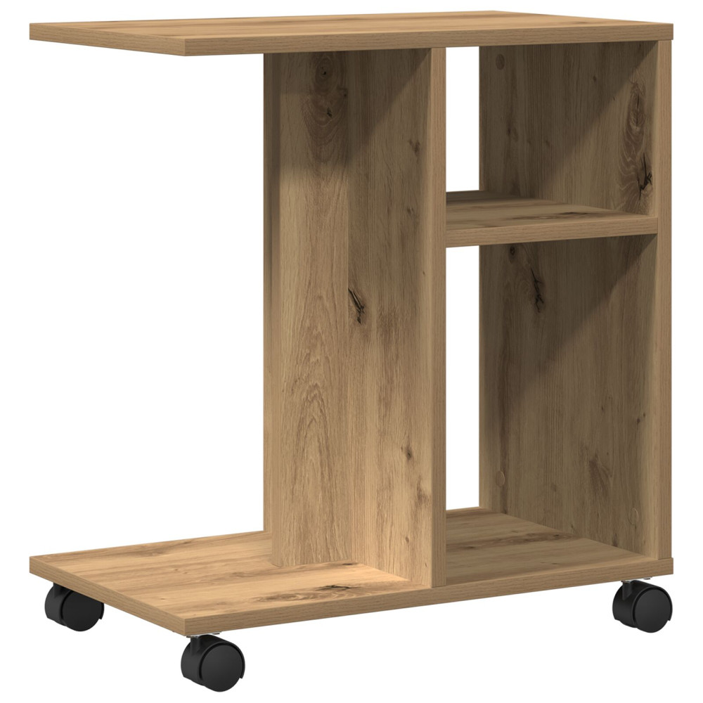 Produktbild för Sidobord med hylla artisan ek 50 x 30 x 55 cm Konstruerat trä