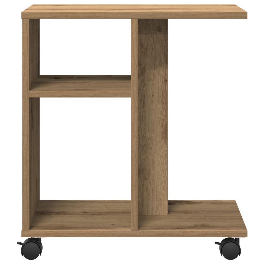 Produktbild för Sidobord med hylla artisan ek 50 x 30 x 55 cm Konstruerat trä