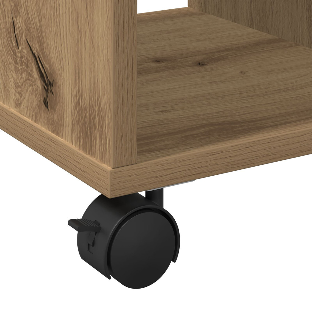 Produktbild för Sidobord med hylla artisan ek 50 x 30 x 55 cm Konstruerat trä