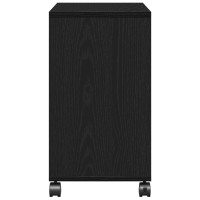 Produktbild för Sidobord med hylla Svart ek 50 x 30 x 55 cm Konstruerat trä