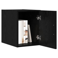 Produktbild för Väggmonterat skåp Svart Ek 30 x 42.5 x 39.5 cm Konstruerat trä