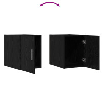 Produktbild för Väggmonterat skåp Svart Ek 30 x 42.5 x 39.5 cm Konstruerat trä