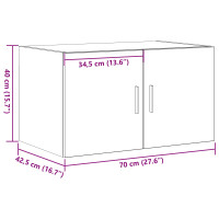 Produktbild för Väggskåp Svart ek 70 x 42.5 x 40 cm Konstruerat trä