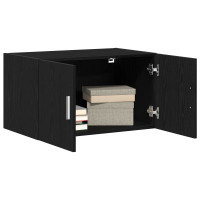 Produktbild för Väggskåp Svart ek 70 x 42.5 x 40 cm Konstruerat trä