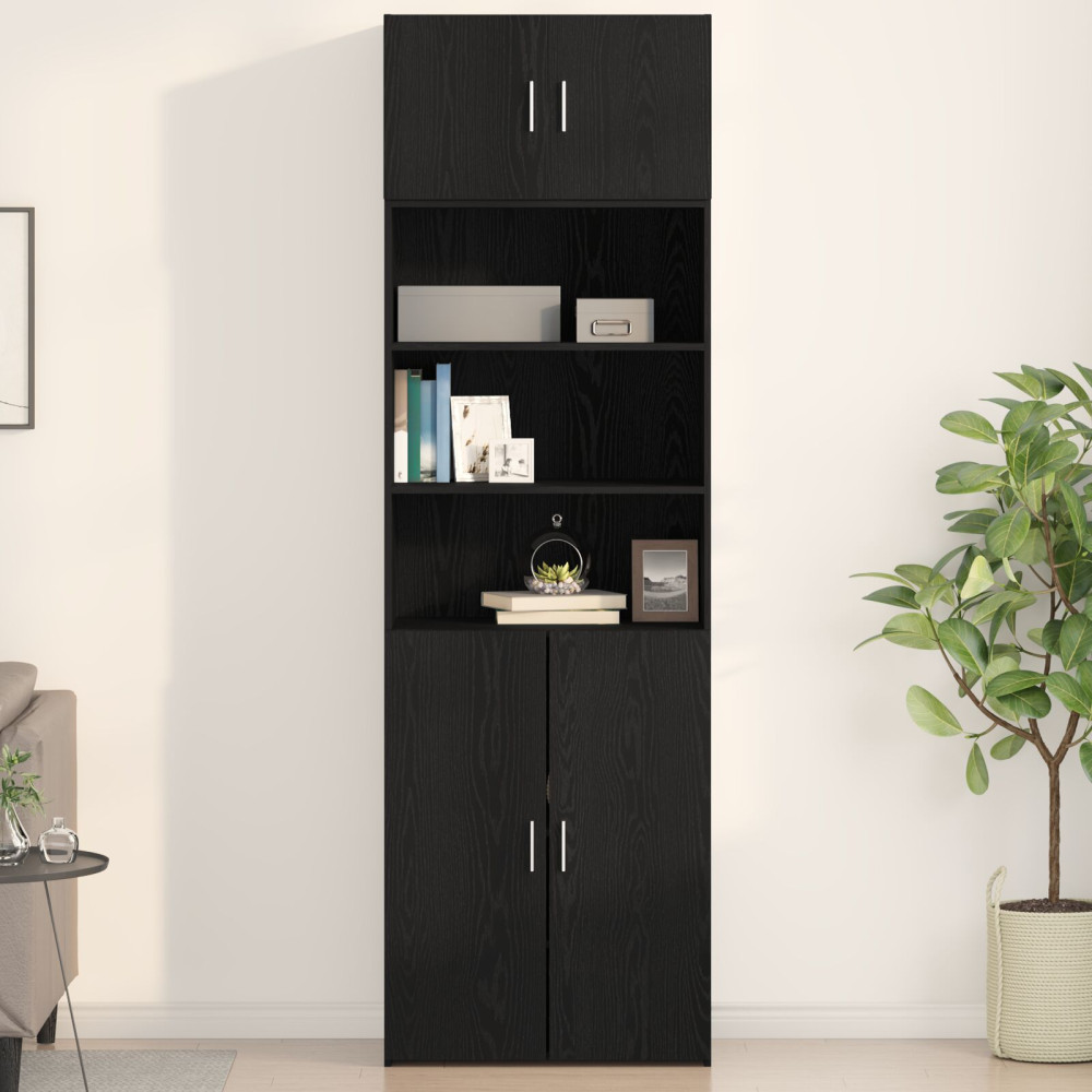 Produktbild för Väggskåp Svart ek 70 x 42.5 x 40 cm Konstruerat trä