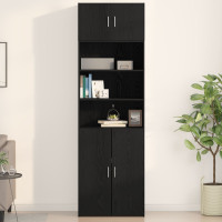 Produktbild för Väggskåp Svart ek 70 x 42.5 x 40 cm Konstruerat trä