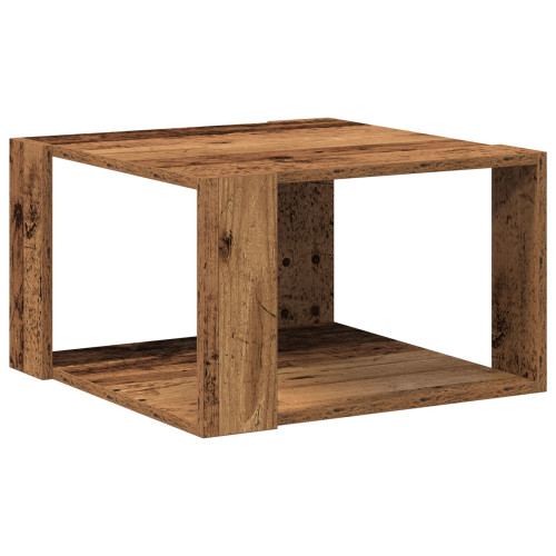 vidaXL Kaffeebord Gammalt trä 51,5 x 51,5 x 30 cm Konstruerat trä