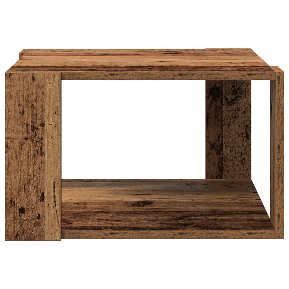 Produktbild för Kaffeebord Gammalt trä 51,5 x 51,5 x 30 cm Konstruerat trä