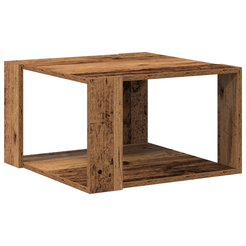 Produktbild för Kaffeebord Gammalt trä 51,5 x 51,5 x 30 cm Konstruerat trä
