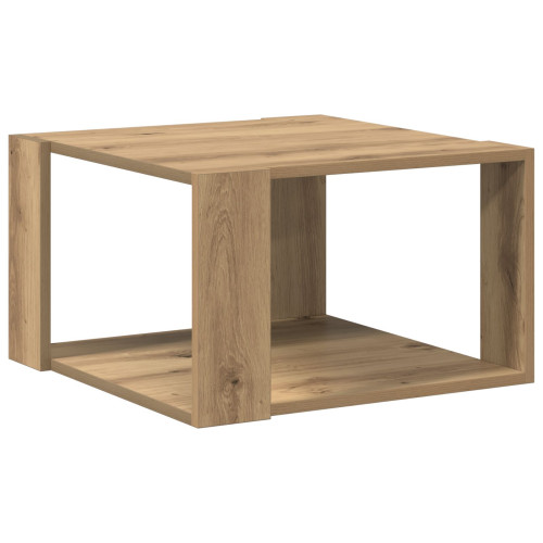 vidaXL Kaffeebord Artisan Ek 51,5 x 51,5 x 30 cm Konstruerat trä