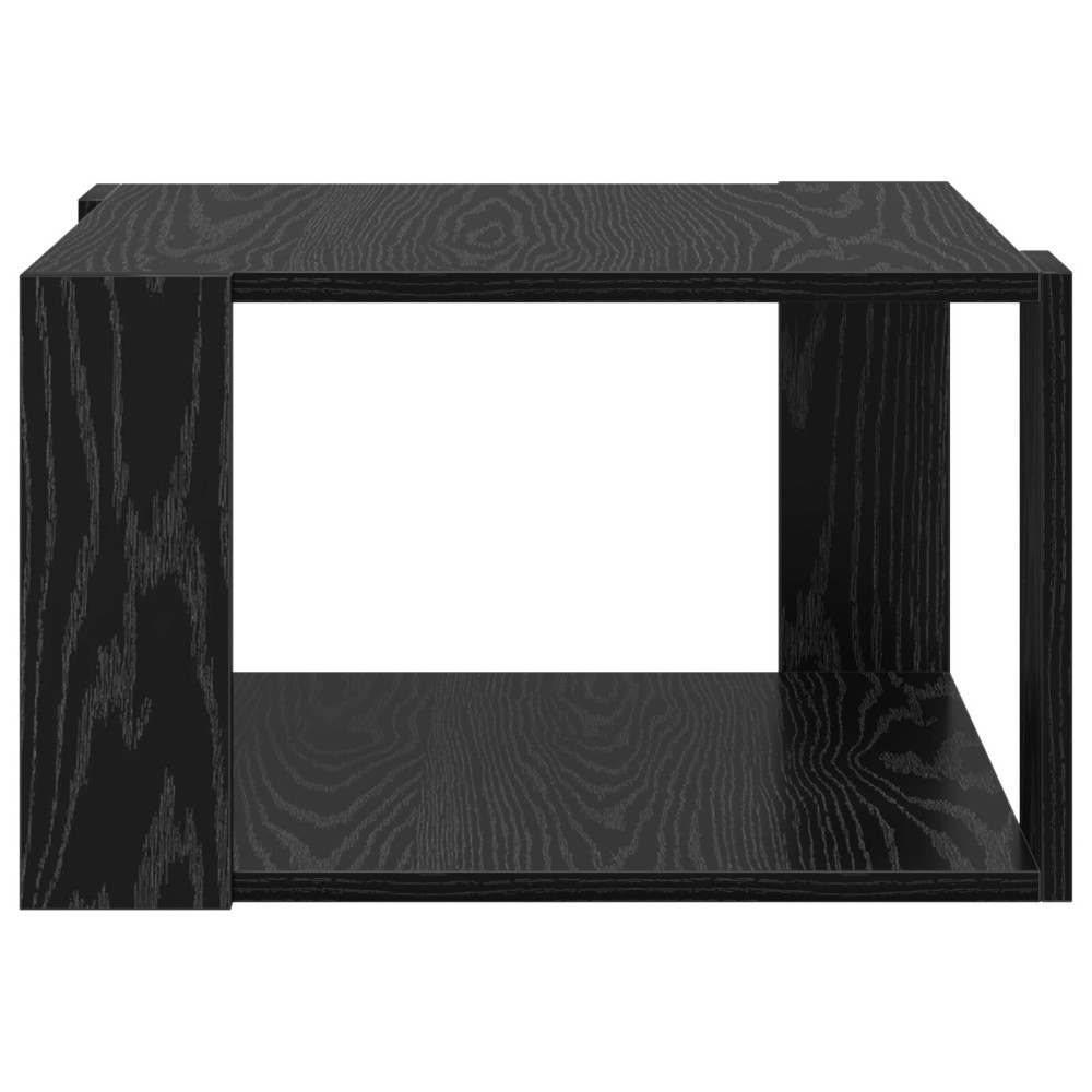 Produktbild för Kaffeebord Svart Ek 51,5 x 51,5 x 30 cm Konstruerat trä