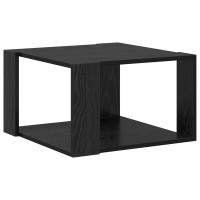 Produktbild för Kaffeebord Svart Ek 51,5 x 51,5 x 30 cm Konstruerat trä
