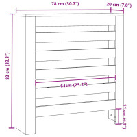Produktbild för Radiatorlock Svart Ek 78 x 20 x 82 cm Konstruerat trä