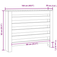 Produktbild för Radiatorlock Svart Ek 104 x 20 x 82 cm Konstruerat trä