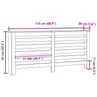 Produktbild för Radiatorlock Svart Ek 175 x 20 x 82 cm Konstruerat trä