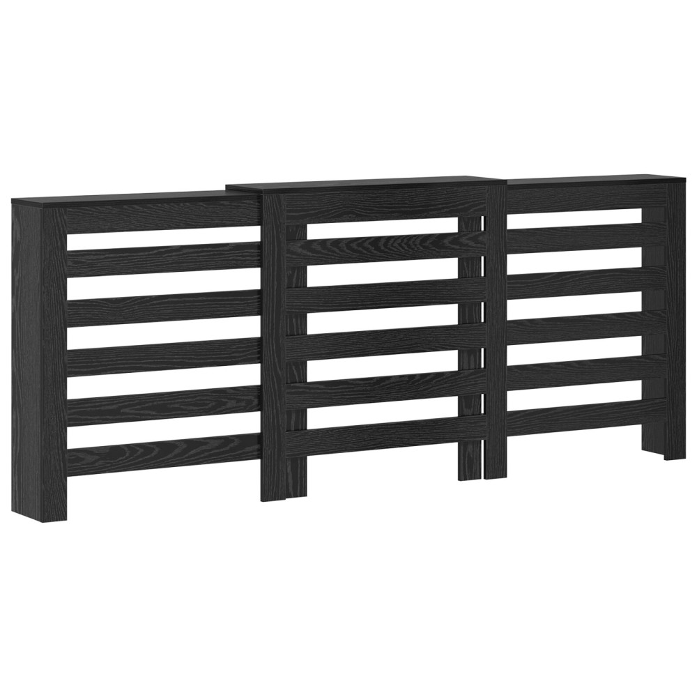 Produktbild för Radiatorlock Svart Ek 205 x 21,5 x 83,5 cm Konstruerat trä