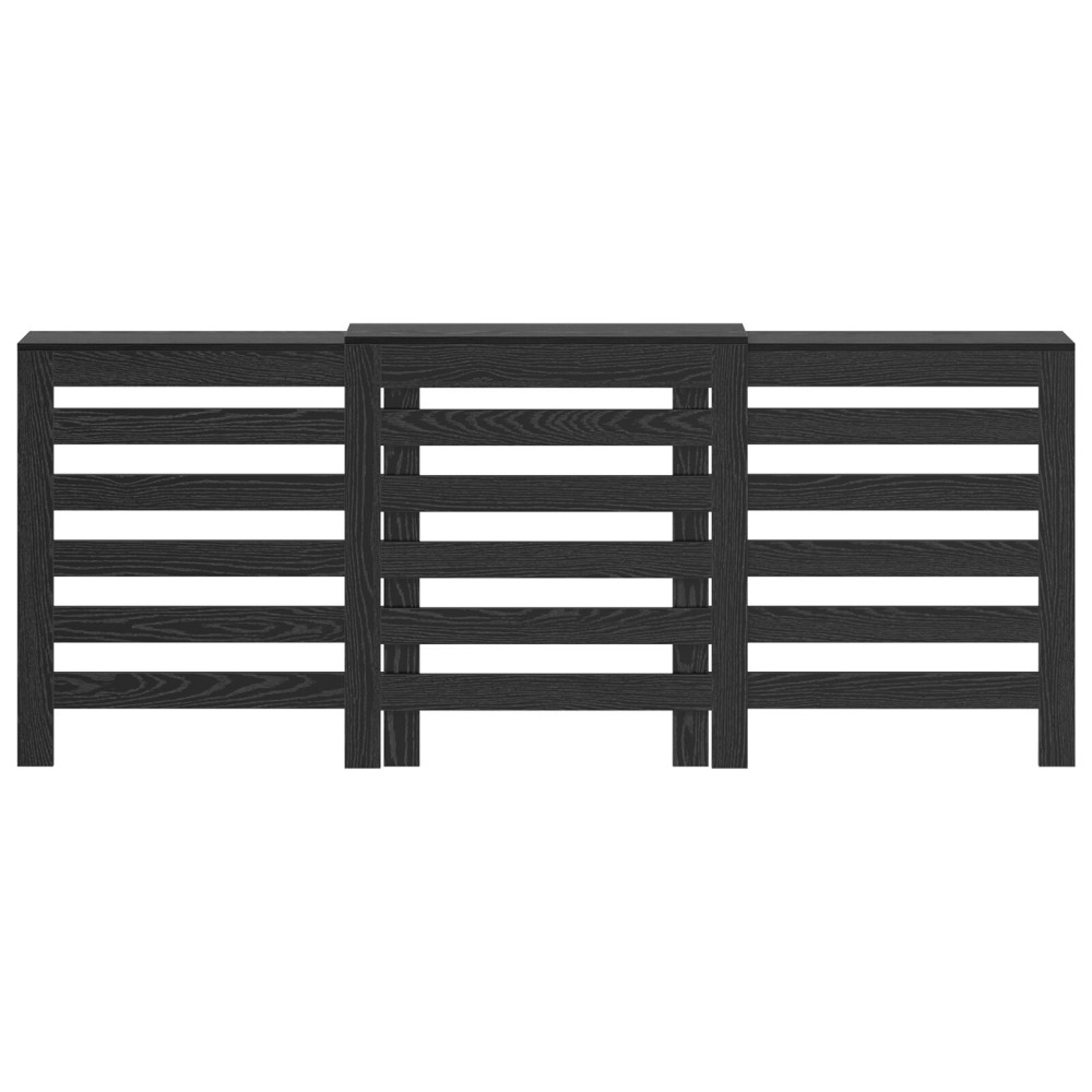 Produktbild för Radiatorlock Svart Ek 205 x 21,5 x 83,5 cm Konstruerat trä